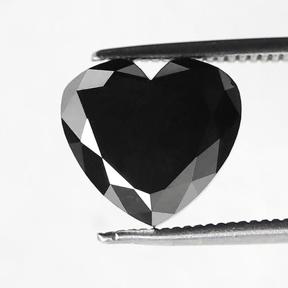 Heart Shape Loose Diamond 5.02 Ct, Natural Treated Black Diamond for Custom Proposal Ring