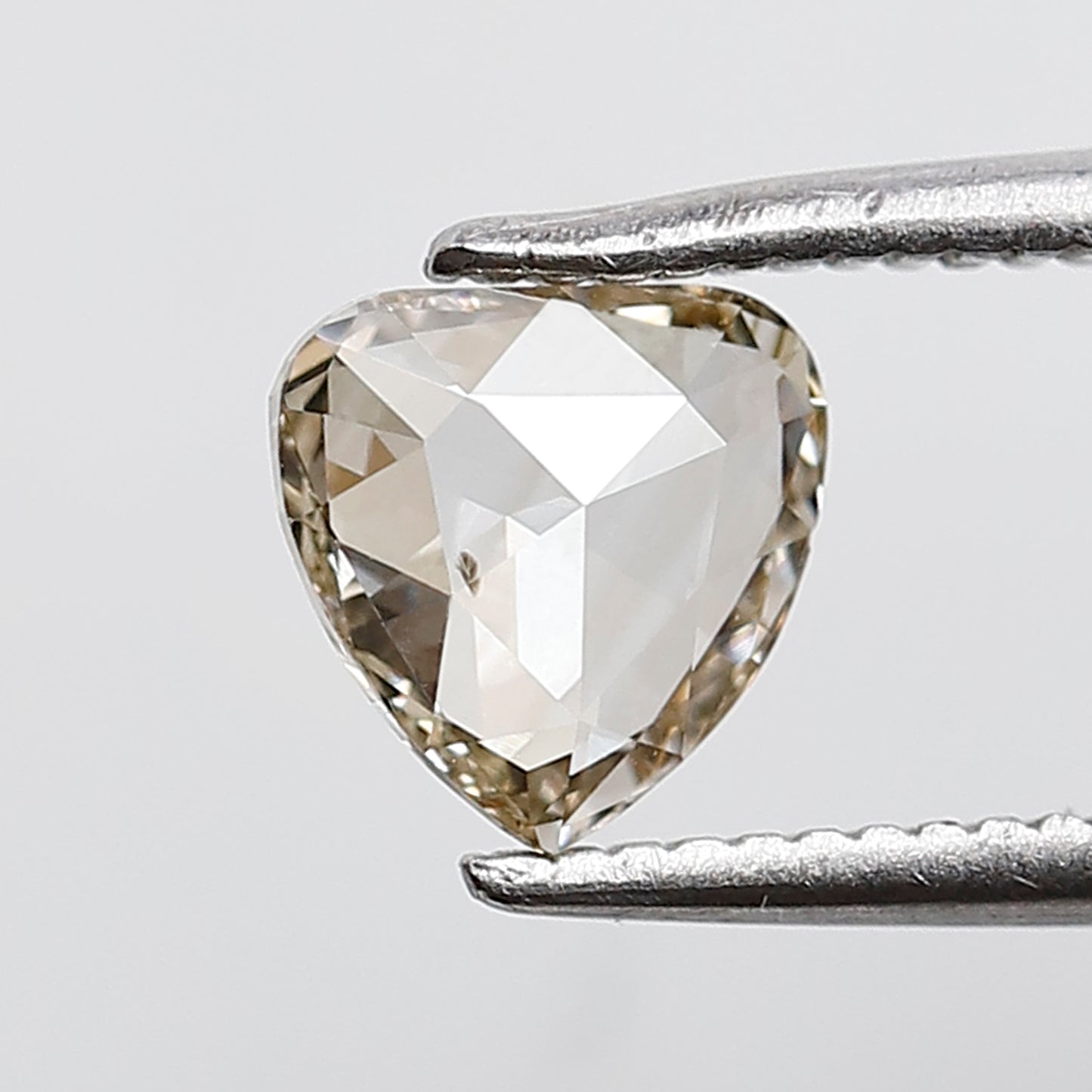 0.56 CT Marvelous Heart Shape Gleaming Faceted Loose Natural Rose Cut Diamond, 6 mm Earth Mine Champagne color for making Handmade Jewelry