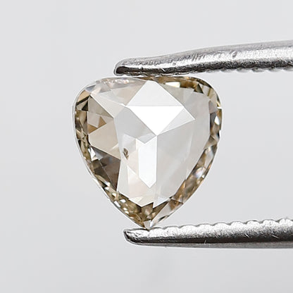 0.56 CT Marvelous Heart Shape Gleaming Faceted Loose Natural Rose Cut Diamond, 6 mm Earth Mine Champagne color for making Handmade Jewelry