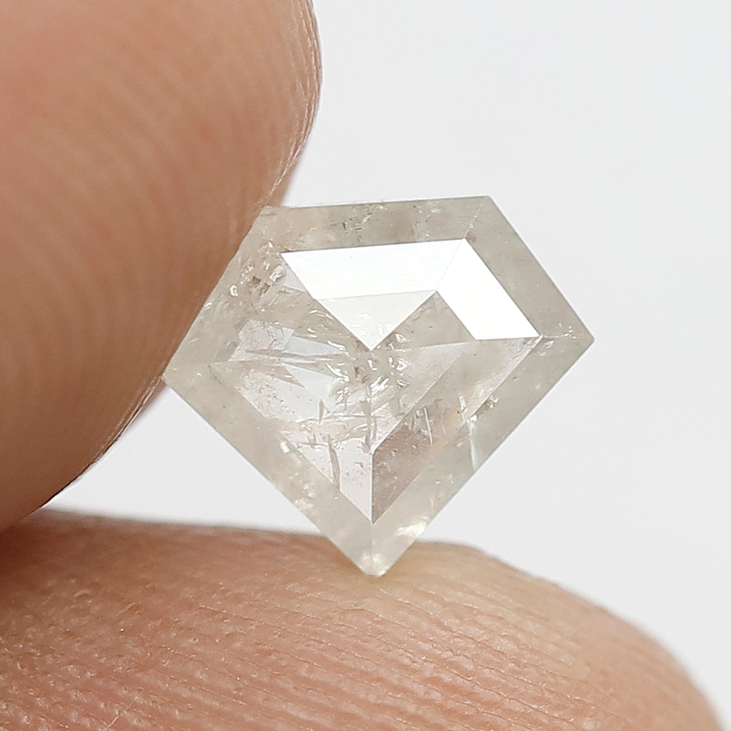 Pentagon 0.92 Ct Natural White Salt & Pepper Loose Diamond | Anniversary Ring Stone