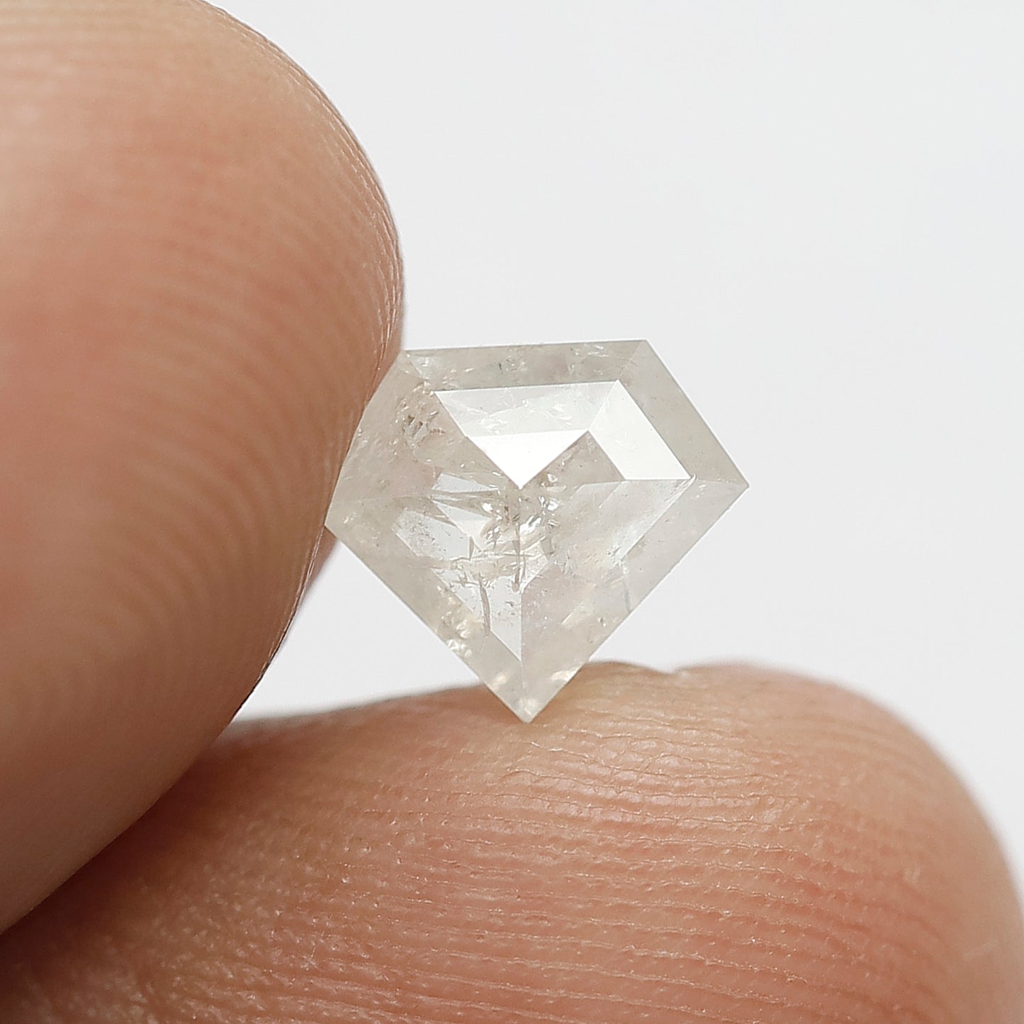 Pentagon 0.92 Ct Natural White Salt & Pepper Loose Diamond | Anniversary Ring Stone