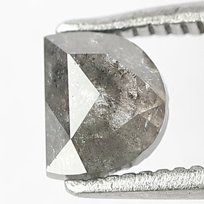 0.74 CT Geometric Loose Salt and Pepper Diamond, Natural Earth Mined Gray Black Diamond