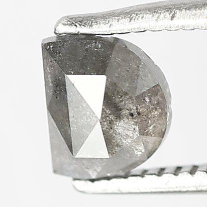 0.74 CT Geometric Loose Salt and Pepper Diamond, Natural Earth Mined Gray Black Diamond
