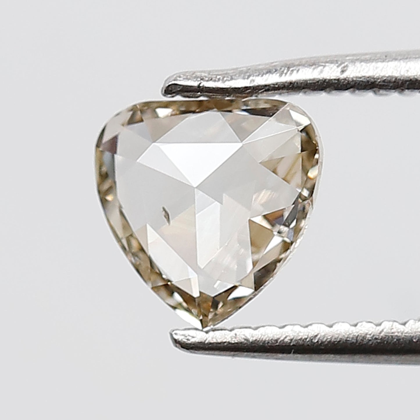 0.56 CT Marvelous Heart Shape Gleaming Faceted Loose Natural Rose Cut Diamond, 6 mm Earth Mine Champagne color for making Handmade Jewelry