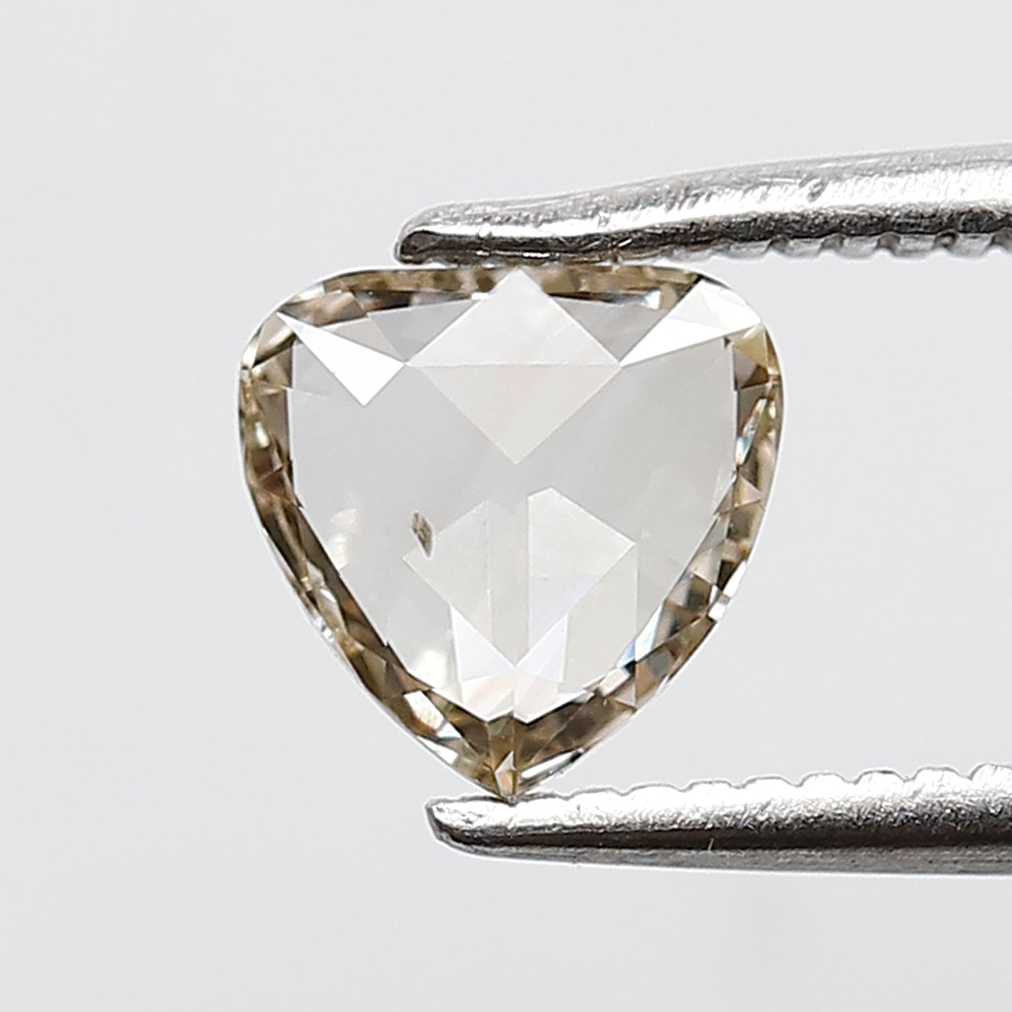 0.56 CT Marvelous Heart Shape Gleaming Faceted Loose Natural Rose Cut Diamond, 6 mm Earth Mine Champagne color for making Handmade Jewelry