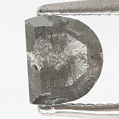 0.74 CT Geometric Loose Salt and Pepper Diamond, Natural Earth Mined Gray Black Diamond