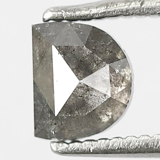 0.74 CT Geometric Loose Salt and Pepper Diamond, Natural Earth Mined Gray Black Diamond