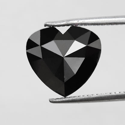 Heart Shape Loose Diamond 5.02 Ct, Natural Treated Black Diamond for Custom Proposal Ring
