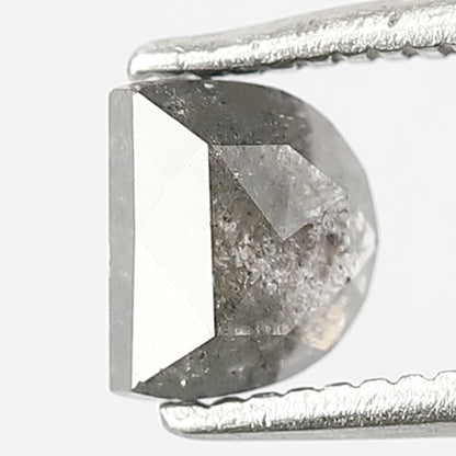 0.74 CT Geometric Loose Salt and Pepper Diamond, Natural Earth Mined Gray Black Diamond