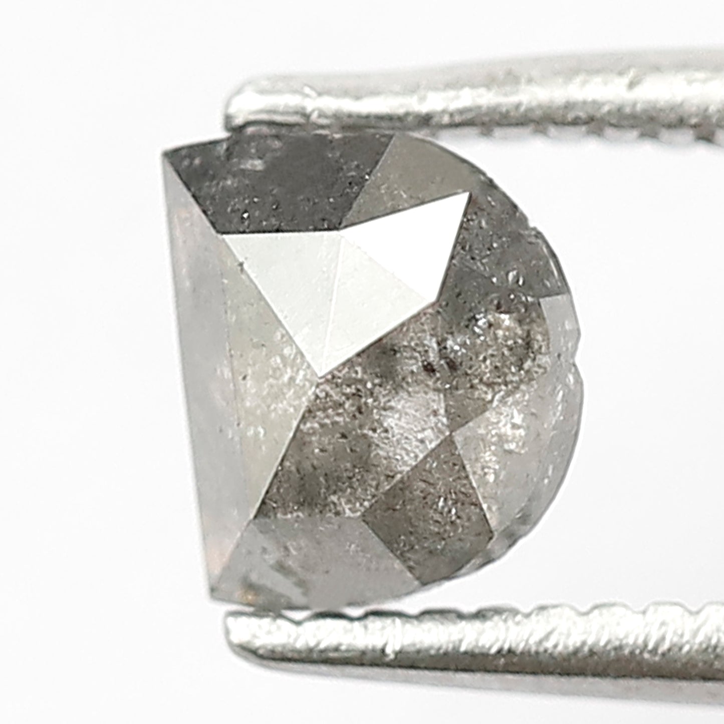 0.74 CT Geometric Loose Salt and Pepper Diamond, Natural Earth Mined Gray Black Diamond