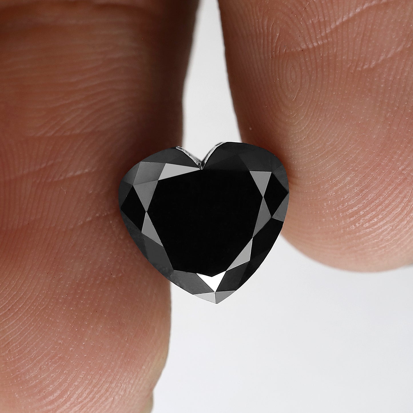 Heart Shape Loose Diamond 5.02 Ct, Natural Treated Black Diamond for Custom Proposal Ring