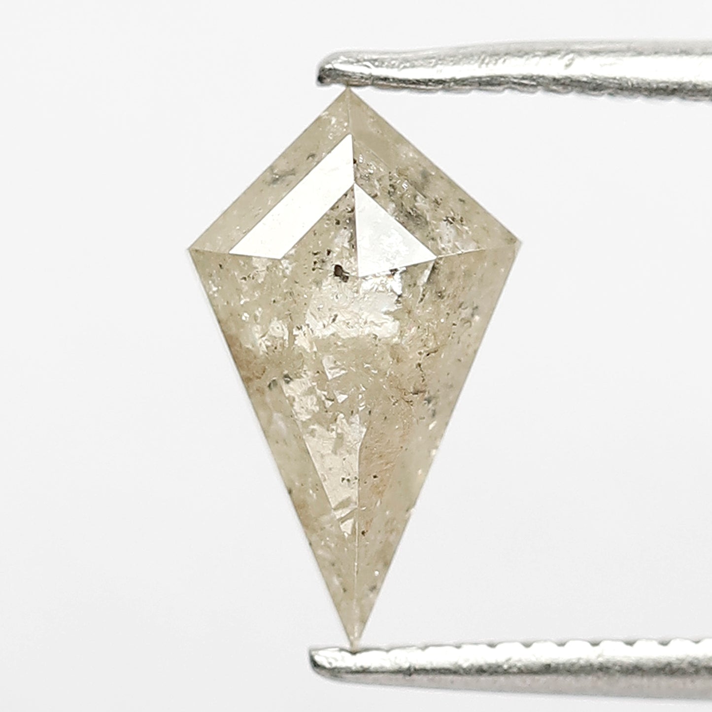 1.26 Ct Kite Shape Yellowish Salt & Pepper Diamond | 10.5 mm Natural Loose Diamond for Wedding Band