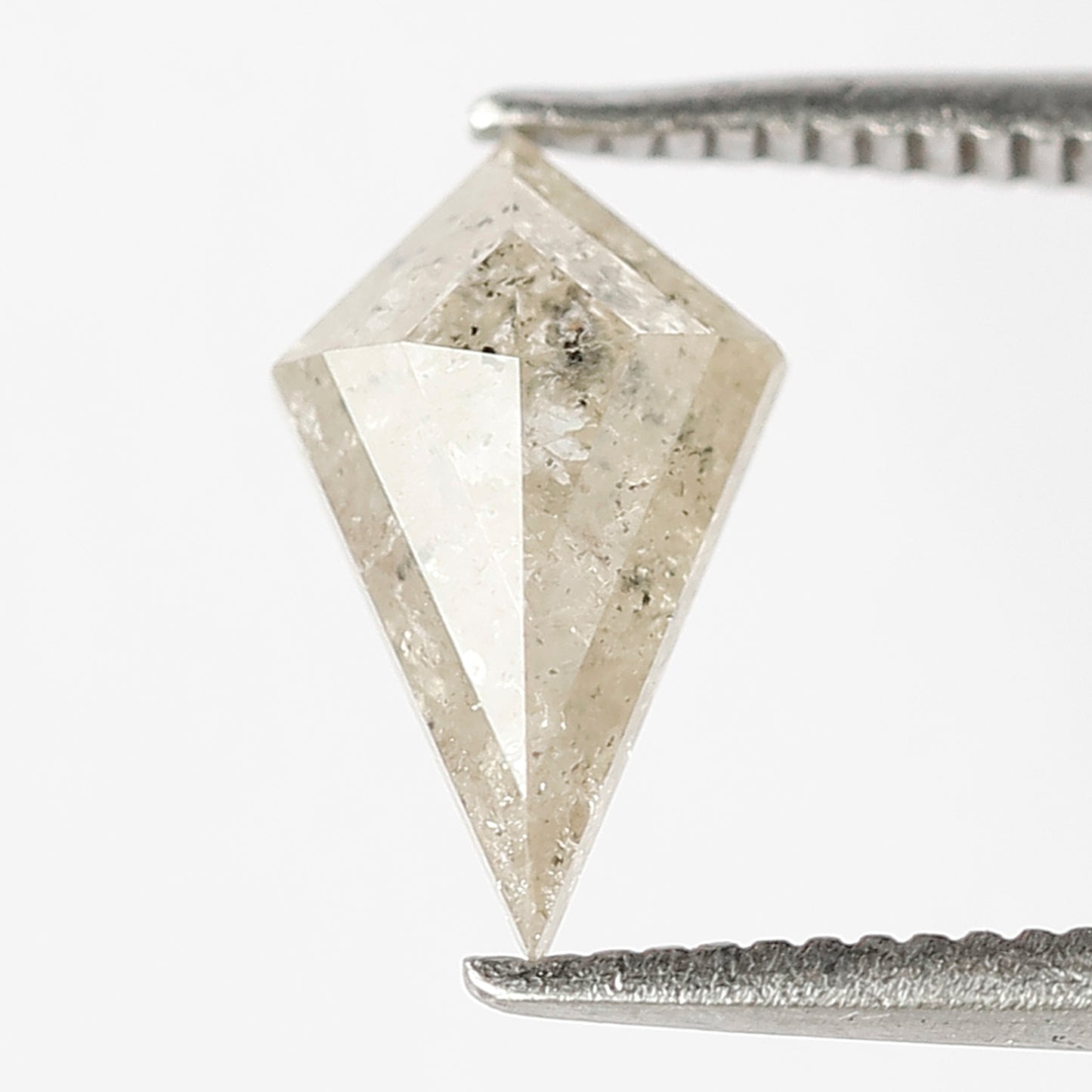 1.26 Ct Kite Shape Yellowish Salt & Pepper Diamond | 10.5 mm Natural Loose Diamond for Wedding Band