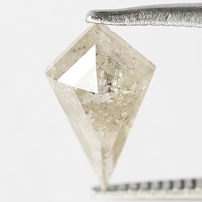 1.26 Ct Kite Shape Yellowish Salt & Pepper Diamond | 10.5 mm Natural Loose Diamond for Wedding Band