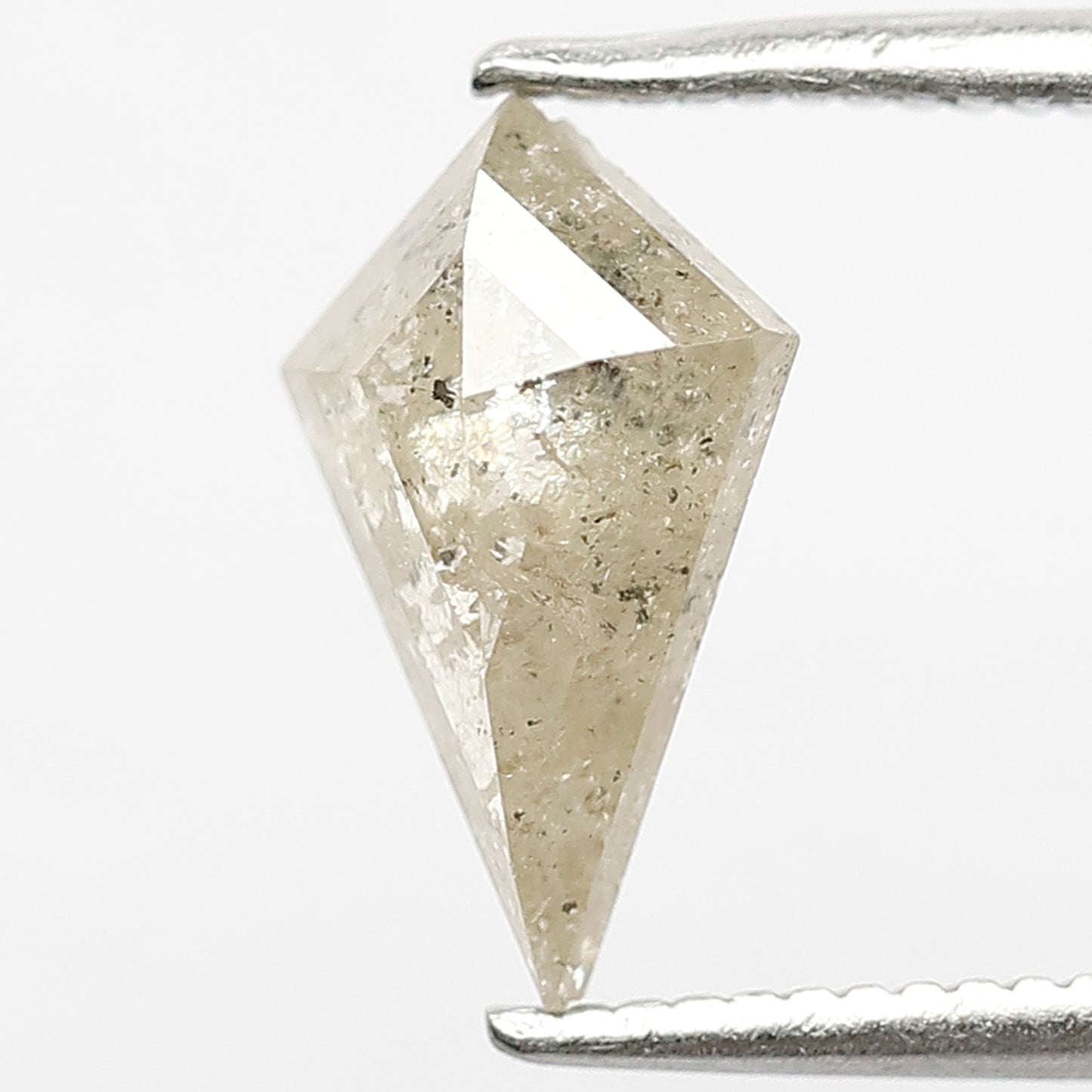 1.26 Ct Kite Shape Yellowish Salt & Pepper Diamond | 10.5 mm Natural Loose Diamond for Wedding Band