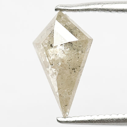 1.26 Ct Kite Shape Yellowish Salt & Pepper Diamond | 10.5 mm Natural Loose Diamond for Wedding Band