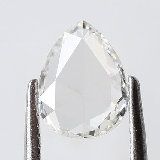 0.58 Ct GH VS Pear Shape Rose Cut Diamond, Natural Loose Conflict Free Diamond for Ring, Pendant, Fine Jewelry