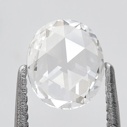 0.66 Ct Oval Shape Rose Cut Diamond EF Color VS Clarity, Natural Loose Diamond, Conflict Free Stone for Engagement Ring or Pendant