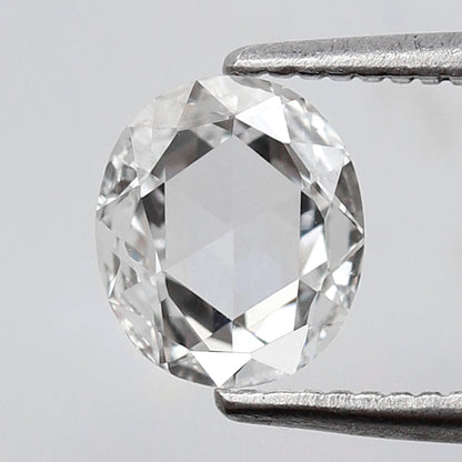 0.66 Ct Oval Shape Rose Cut Diamond EF Color VS Clarity, Natural Loose Diamond, Conflict Free Stone for Engagement Ring or Pendant