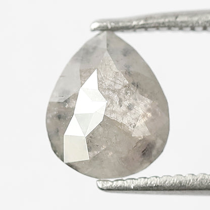 1.12 Ct Pear Shape Salt & Pepper Diamond | Natural Gray Black Ethically Sourced Loose Diamond