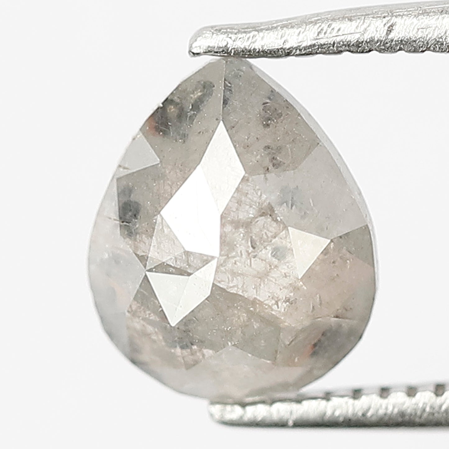 1.12 Ct Pear Shape Salt & Pepper Diamond | Natural Gray Black Ethically Sourced Loose Diamond