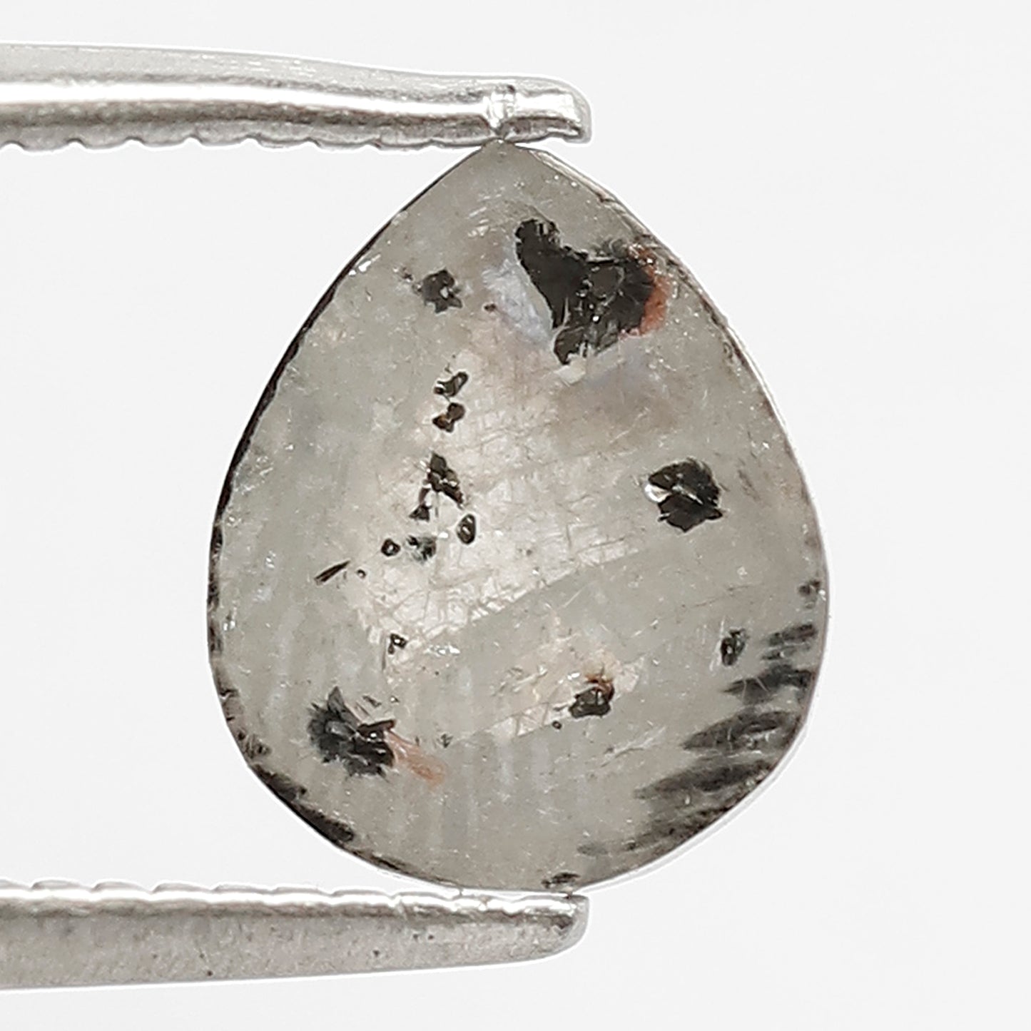 1.12 Ct Pear Shape Salt & Pepper Diamond | Natural Gray Black Ethically Sourced Loose Diamond