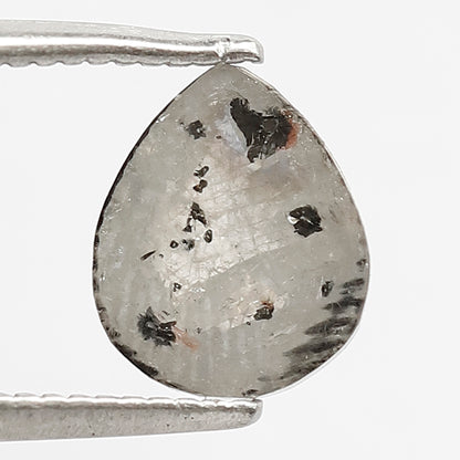 1.12 Ct Pear Shape Salt & Pepper Diamond | Natural Gray Black Ethically Sourced Loose Diamond