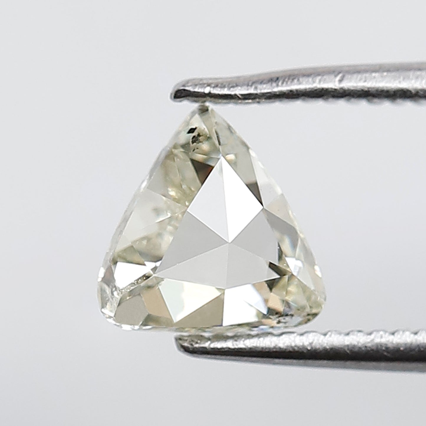 1.03 CT Unique Triangle Shape Old mine Cut Loose Natural Fancy Light Toned Yellow Si Clarity Diamond ideal for making Antique Design Jewelry