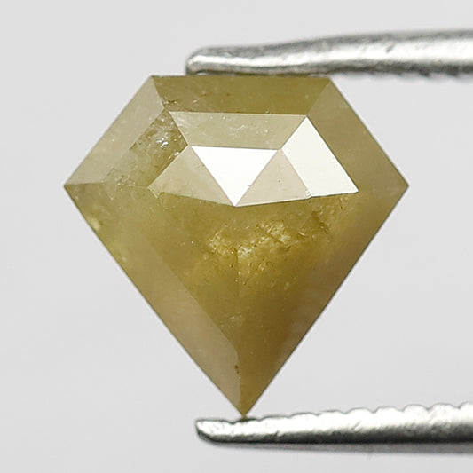 Pentagon Cut 1.65 Ct Natural Greenish Rustic Diamond | 8 mm Loose Diamond for Ring