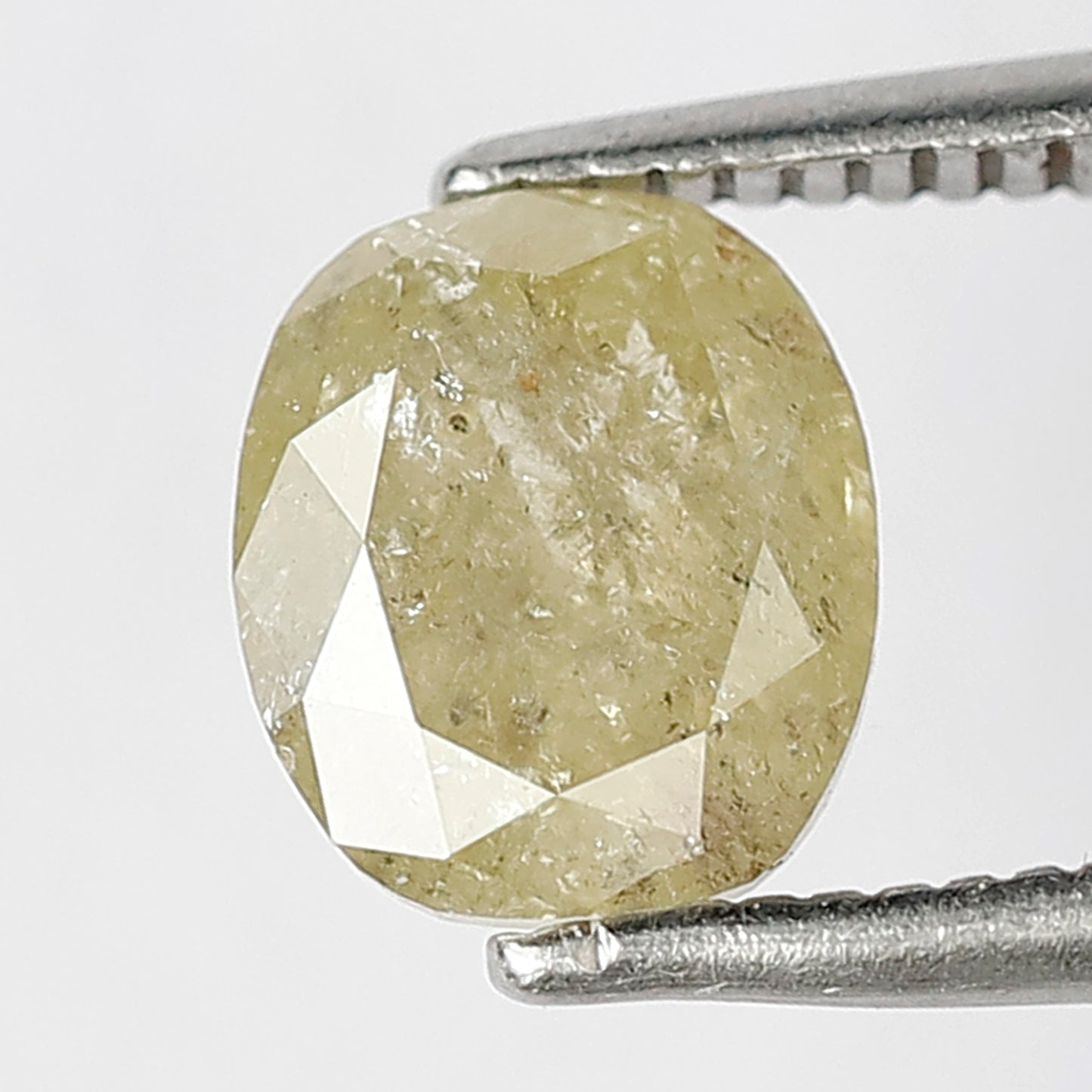 1.42 CT Oval Shape 7.2 MM Greenish Loose Diamond For Making Engagement Ring