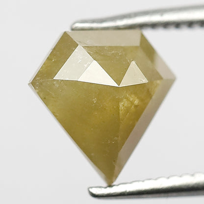 Pentagon Cut 1.65 Ct Natural Greenish Rustic Diamond | 8 mm Loose Diamond for Ring