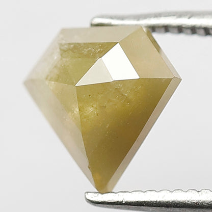 Pentagon Cut 1.65 Ct Natural Greenish Rustic Diamond | 8 mm Loose Diamond for Ring