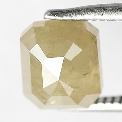 2.26 Ct Emerald Shape Light Greenish Rustic Diamond | Natural Loose Diamond for Wedding Jewelry