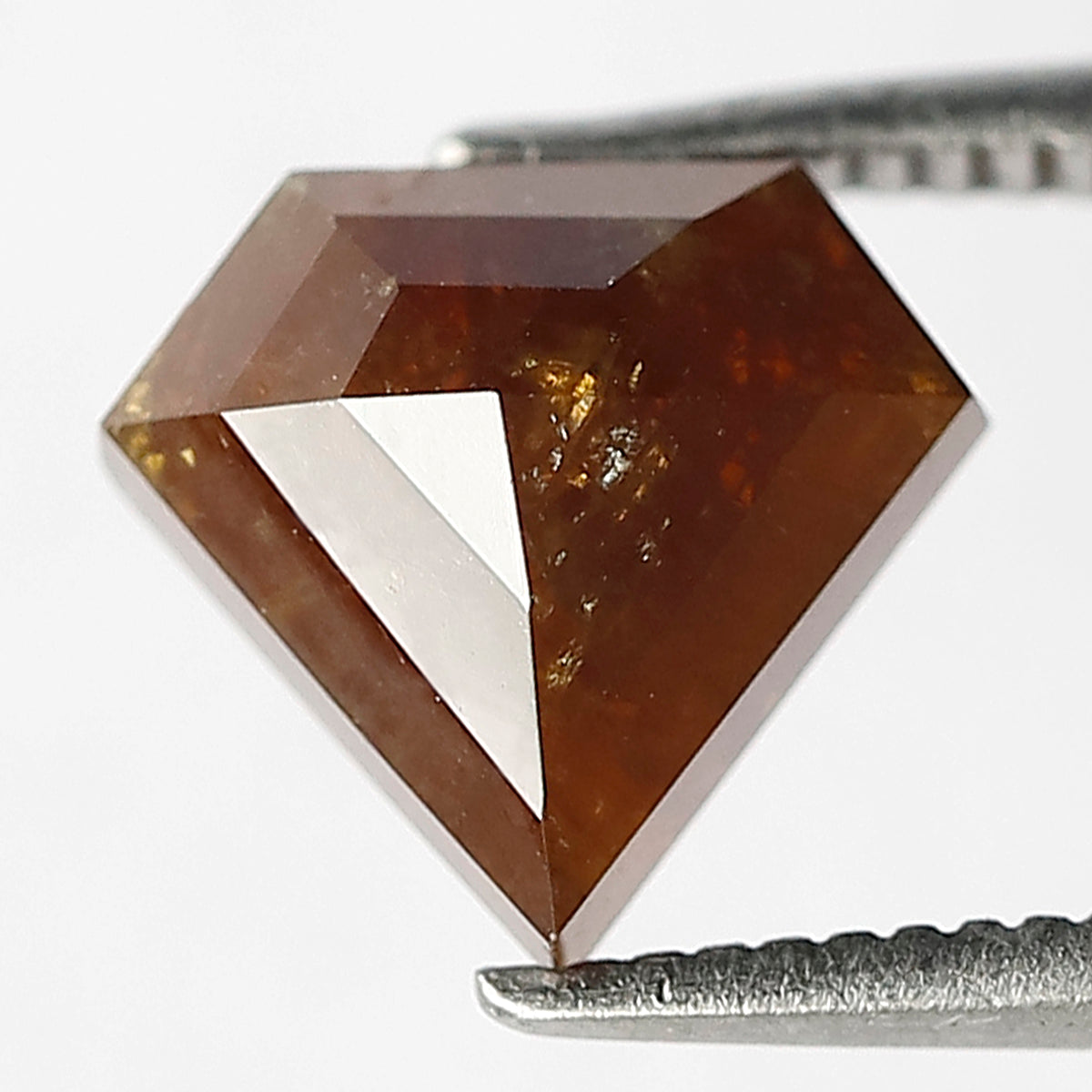 Natural Pentagon 2.08 CT Loose Diamond, 8.10 MM Brownish Yellow Rustic Diamond For Engagement Ring