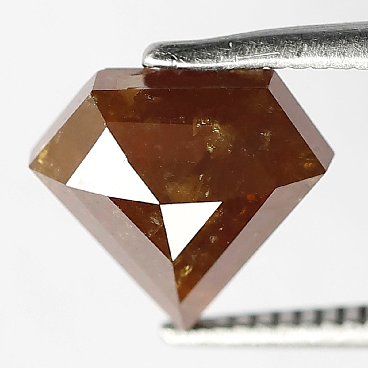 Natural Pentagon 2.08 CT Loose Diamond, 8.10 MM Brownish Yellow Rustic Diamond For Engagement Ring