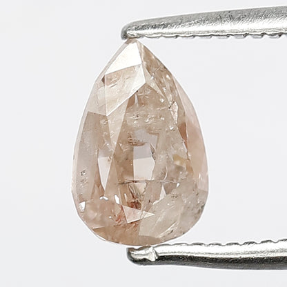 1.07 CT, 7mm Pear cut Rustic Diamond | Natural Light Pink Loose Diamond For Wedding Ring