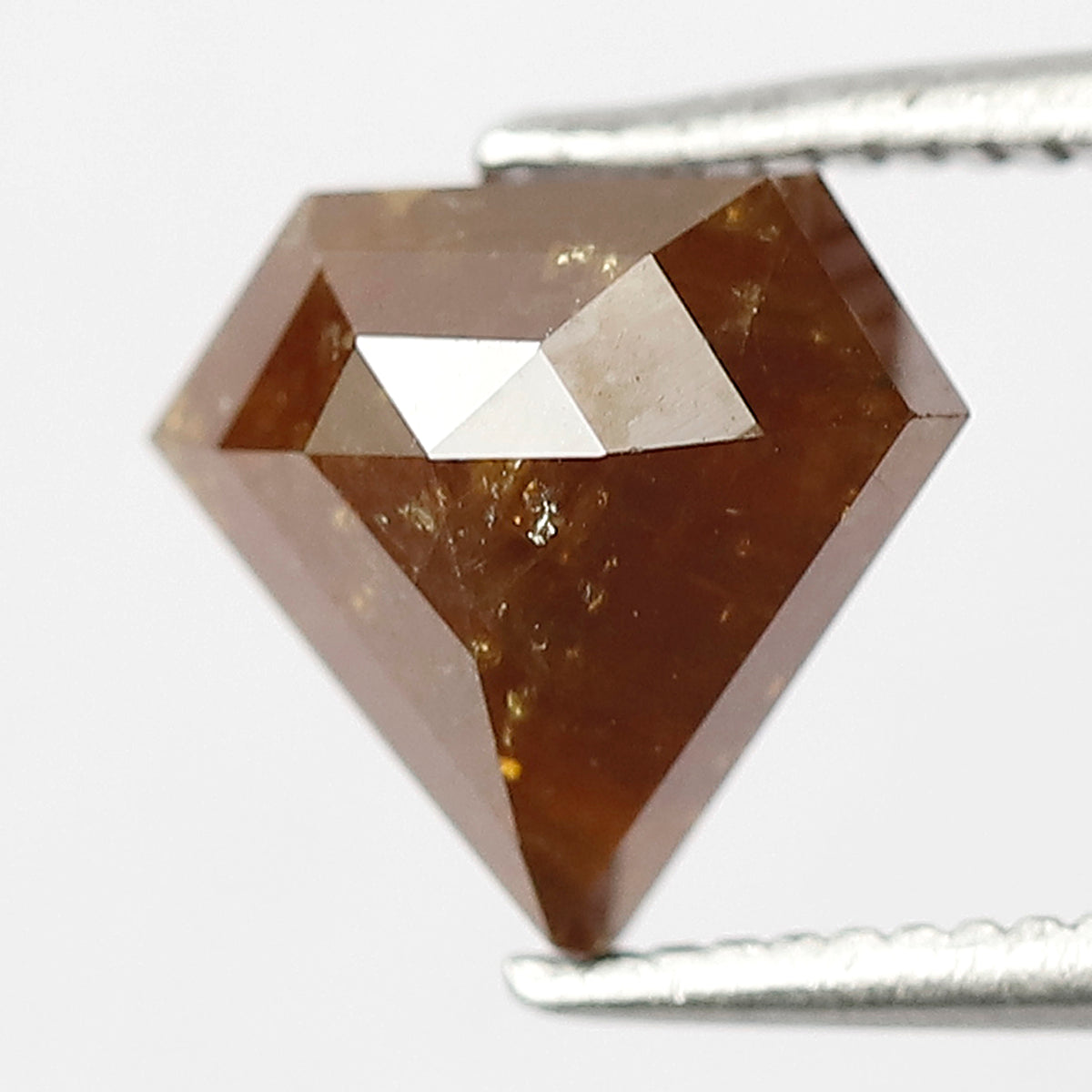 Natural Pentagon 2.08 CT Loose Diamond, 8.10 MM Brownish Yellow Rustic Diamond For Engagement Ring