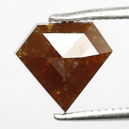 Natural Pentagon 2.08 CT Loose Diamond, 8.10 MM Brownish Yellow Rustic Diamond For Engagement Ring
