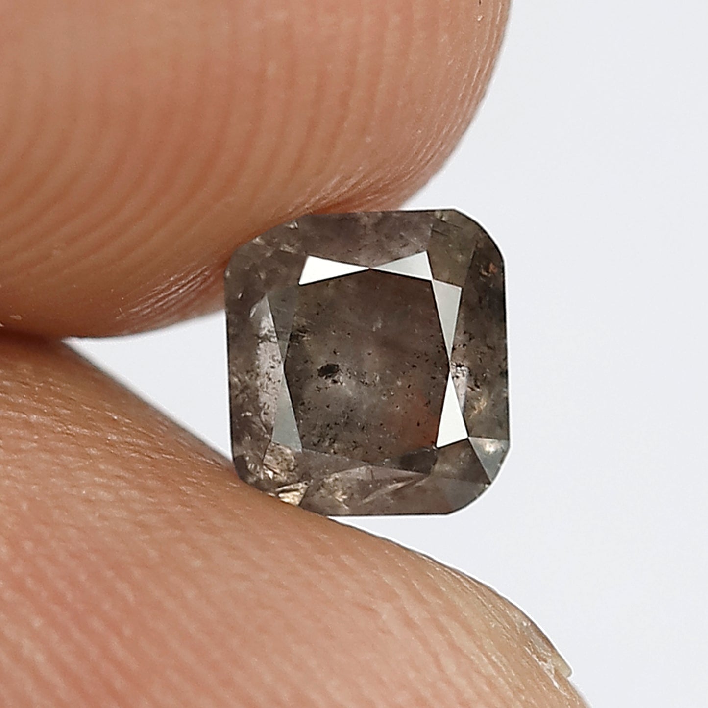 1.04 CT,5 mm Cushion cut Rustic Diamond Pink Brown Diamond For Pendant