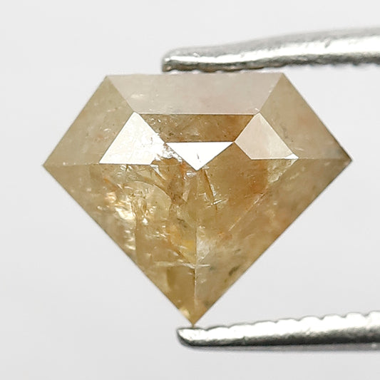 Natural 1.42 Ct Light Yellow Pentagon Diamond | Rustic Conflict Free Loose Stone
