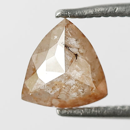 1.10 CT Triangle cut Loose Rustic Diamond, Natural Light Greyish Red Conflict Free Diamond