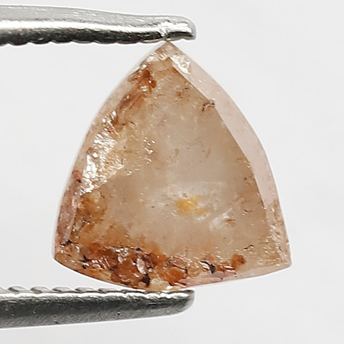 1.10 CT Triangle cut Loose Rustic Diamond, Natural Light Greyish Red Conflict Free Diamond