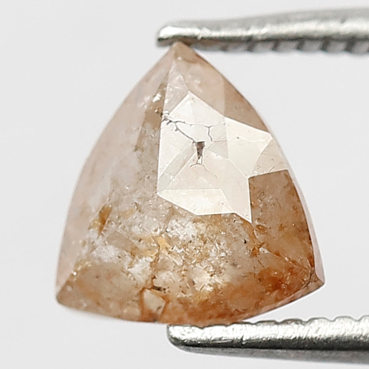 1.10 CT Triangle cut Loose Rustic Diamond, Natural Light Greyish Red Conflict Free Diamond