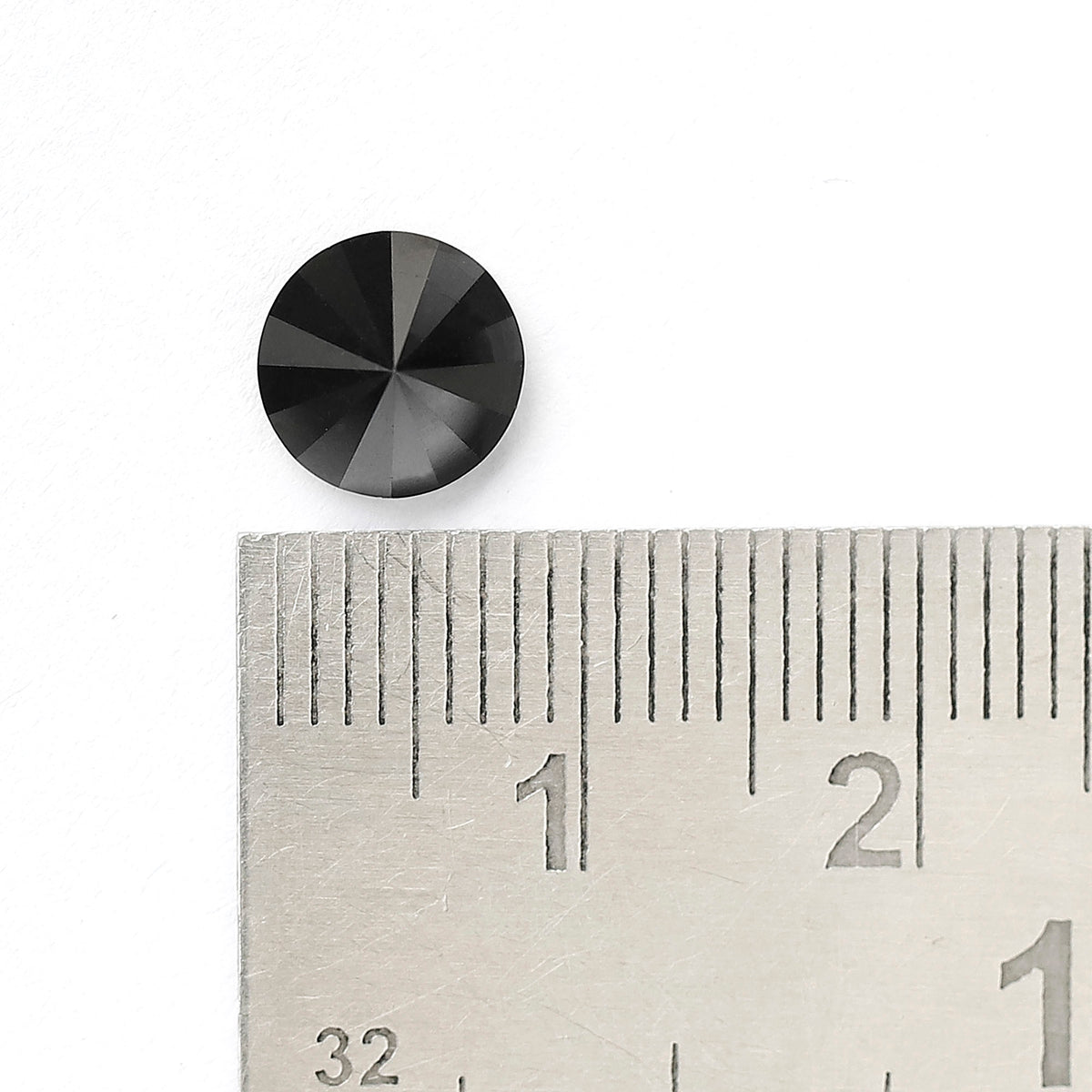 2 Carat Round Brilliant Cut Black Diamond, Heated Jet Black, 8mm Earth-Mined