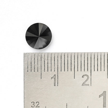 2 Carat Round Brilliant Cut Black Diamond, Heated Jet Black, 8mm Earth-Mined
