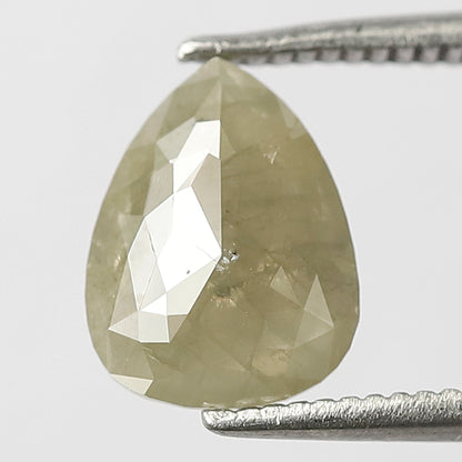 Pear Shape 1.32 Ct Natural Light Greenish Opaque Rustic Diamond | Loose Diamond for Jewelry