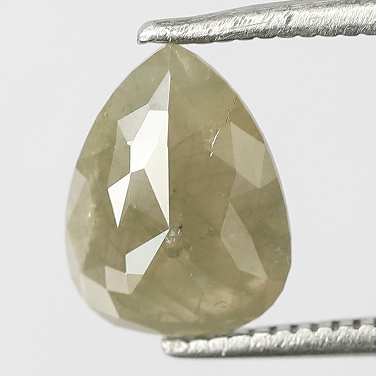 Pear Shape 1.32 Ct Natural Light Greenish Opaque Rustic Diamond | Loose Diamond for Jewelry