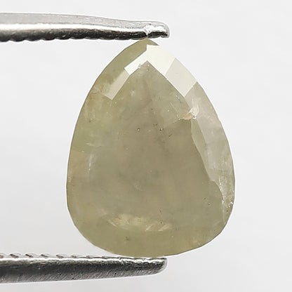 Pear Shape 1.32 Ct Natural Light Greenish Opaque Rustic Diamond | Loose Diamond for Jewelry