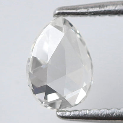 0.51 Ct Pear Shape Rose Cut Diamond 6.20x4.70 mm, Natural Conflict Free Loose Diamond for Promise Ring