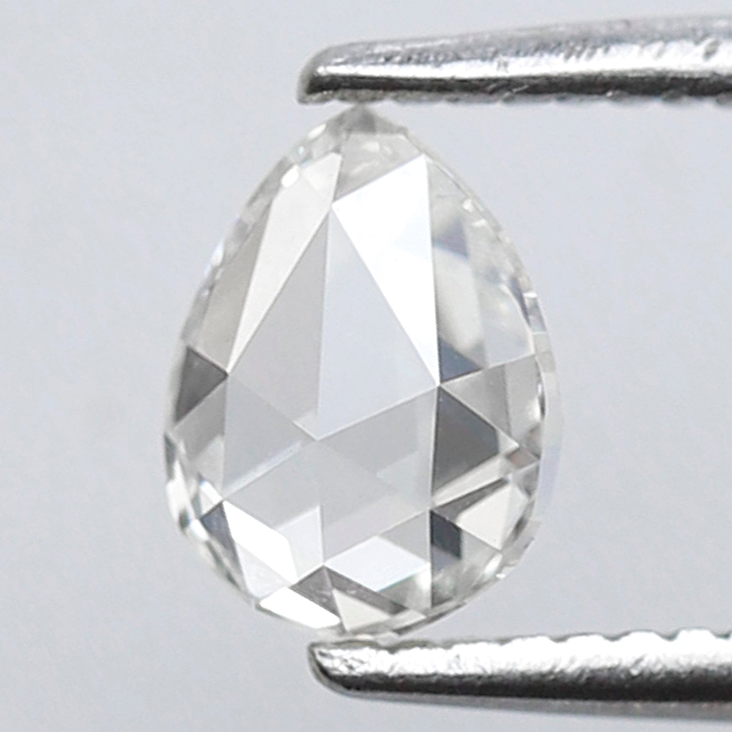 0.51 Ct Pear Shape Rose Cut Diamond 6.20x4.70 mm, Natural Conflict Free Loose Diamond for Promise Ring